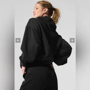 Alo Yoga NWT Accolade Hoodie Black Size M oversized Unisex thumbnail 3