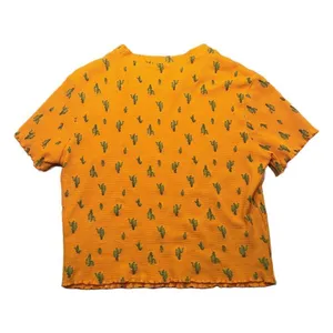 Bright Neon Cacti Crop Top Large thumbnail 1