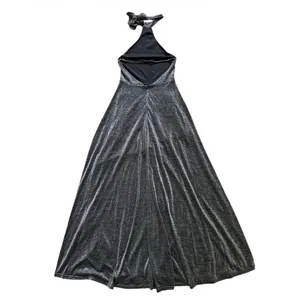 Lioness NWT Halter‎ Neck Maxi Dress Womens XS Silver Black Metallic Backless thumbnail 8
