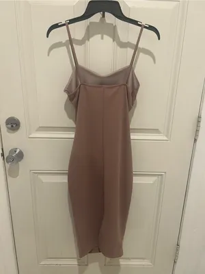 privy Brown Cutout Strap Midi Dress thumbnail 3