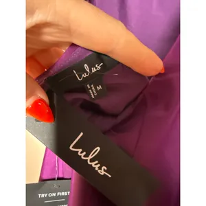 NWT Lulus Gorgeous Endeavor Purple Satin Halter Mini Slip Dress Party Backless M thumbnail 7