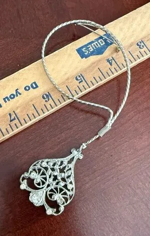 Vintage Silver Tone Brooch thumbnail 1