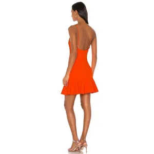 Elliatt Luster Sleeveless Mini Dress in Orange Small NWT thumbnail 3