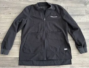 FIGS Unisex‎ Scrub Jacket Black Size S Full-Zip Workwear with Pockets thumbnail 1