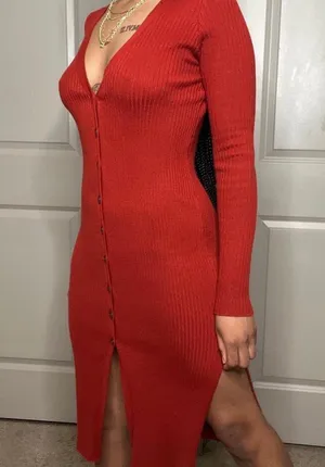 Women’s Maxi Orange Dress Size 4 thumbnail 1