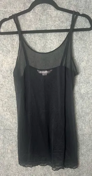 Victoria’s Secret‎ Women Size Medium Black sheer mini nightgown dress thumbnail 1