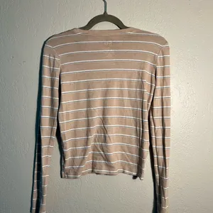 SO Women's Tan Striped Long Sleeve Top SZ XS Summer Casual T Shirt Cute + Petite thumbnail 7