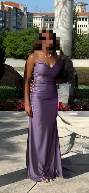 Lavender Prom Windsor Dress Satin thumbnail 2