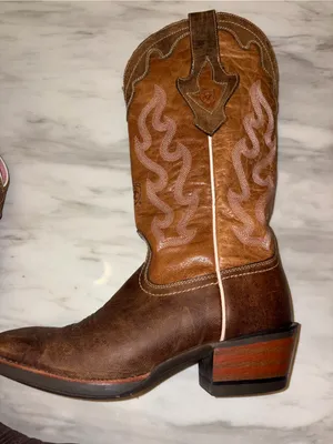 Ariat Quickdraw Western Boots Leather Pink Details Size 6.5 thumbnail 10