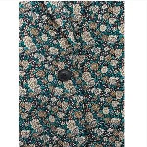 Mango MNG Floral Print Longline Blazer One Button Oversized Women's XXS thumbnail 7