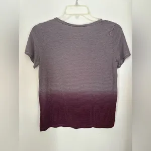 American Eagle Outfitters Crisscross V-Neck Ombre Stripe Tee Size XS thumbnail 7