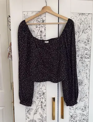 A new day polka dot smocked blouse thumbnail 2