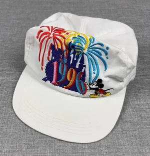 Vintage 1996 Goofy's Hat Co Mickey Mouse Walt Disney World Snapback Cap White thumbnail 1