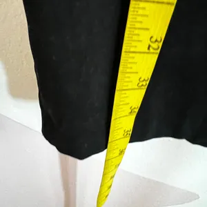Vintage Black Faux Suede Dress Western Gothic 70s Inspired Retro Sz 6‎ thumbnail 4