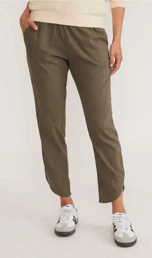 Marine Layer Allison Cropped Pants Dolphin Hem Green Women’s thumbnail 1