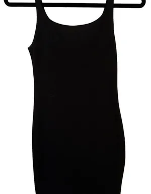 Zara black basic body con tank dress size medium thumbnail 1
