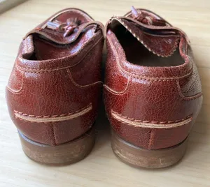 J. Crew Biella Crackled red tassle Loafers size 8.5 thumbnail 5