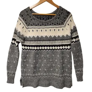 American Eagle Fairisle Nordic‎ Wool Blend Sweater Womens Soft Cozy Hygga Ski XS thumbnail 1