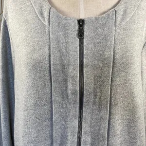 Anthropologie Pure + Good Zip Sweatshirt‎ Jacket Terry Cotton Gray Size Large thumbnail 3