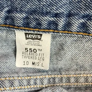 Vintage Levis 550 Relaxed Tapered Jeans Y2K High Waist women 10 28 long tall thumbnail 9