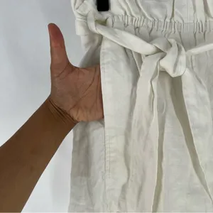 Aritzia Wilfred White Linen Belted Tie Waist Pull On Paperbag‎ Shorts thumbnail 5
