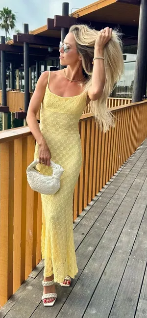 Bardot Adoni Mesh Maxi Dress in Canary Yellow thumbnail 1
