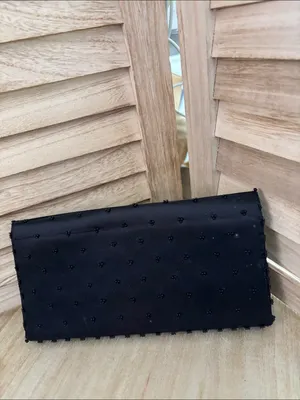 Black Beaded Floral Evening Clutch thumbnail 2