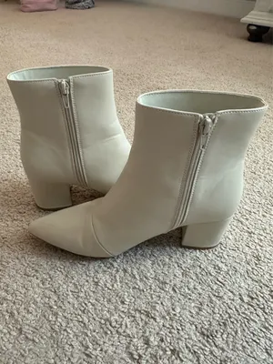 White Booties Size 7.5 thumbnail 3