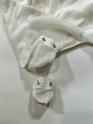 ASTR The Label White Cowl-Neck Bodysuit Size Large thumbnail 4