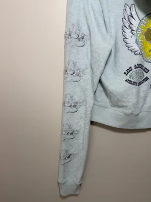 Boys Lie Cropped Terrycloth Sweatshirt M/L thumbnail 3