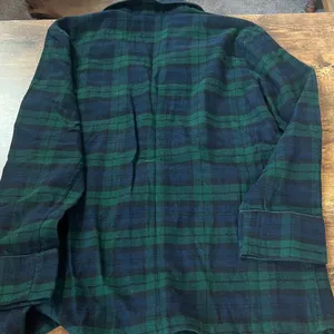 J. Crew Green & Navy Plaid Flannel PJ TOP (TOP ONYL) thumbnail 7