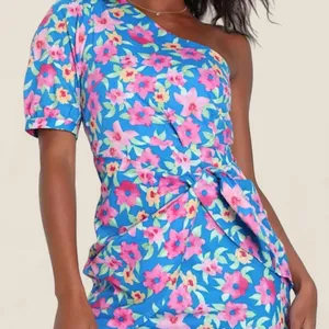Lulus Thoroughly Sweet Floral One Shoulder Dress | medium mod retro thumbnail 8