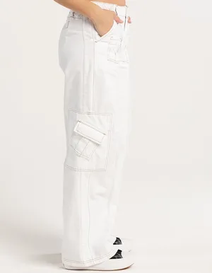 BDG Urban Outfitters Y2K Denim Cargo Womens Pants thumbnail 3