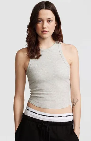 PINK - Victoria's Secret High-neck Ribbed Tank thumbnail 1