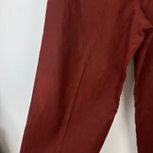 Madewell Slouchy Straight Pants in 100% Linen Henna Brown Relaxed US 10 NWT thumbnail 15
