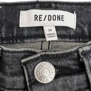 RE/DONE 90S High Rise Straight Leg Jeans in Stoned Noir Black Women's Size 24 thumbnail 9