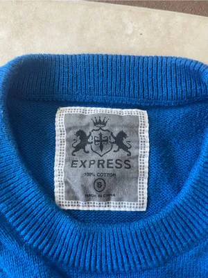 Express Women's Bright Blue Crewneck Sweater thumbnail 4