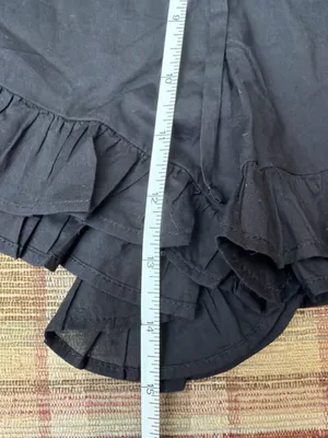 J. Crew Black High-Waist Ruffle Hem Shorts thumbnail 5