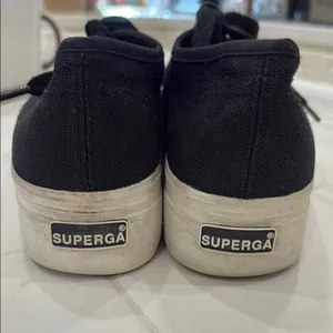 Trendy Black Canvas Sneakers thumbnail 4