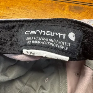 Carhartt Womens‎ Canvas Script Logo Baseball Cap Hat Mauve Pink Adjustable thumbnail 4