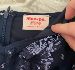 Showpo Navy Sparkly Mini Dress thumbnail 6