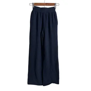 Naadam 100% Cashmere Washable Pants in Indigo Wide Leg Womans XXS thumbnail 2