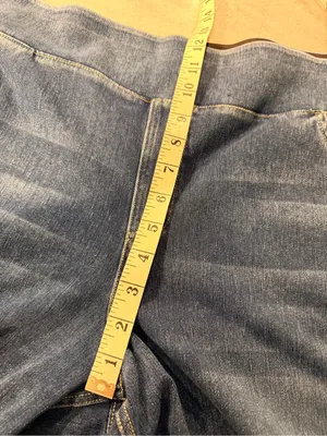 NWOT Halara Size 2X Pull On Wide Leg Jeans Blue Stretch Denim High Rise Regular thumbnail 8