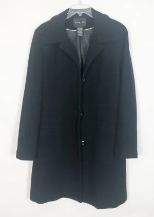 Braetan Womens Long Old Money Wool Pea Coat Large Formal Professional Outdoors thumbnail 1