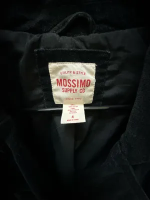 Mossimo Supply Co. Women's Black Corduroy Pea Coat Jacket Size S thumbnail 2
