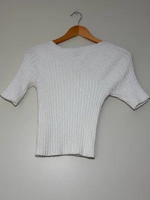Anthropologie Maeve Ribbed Knit T-Shirt thumbnail 5
