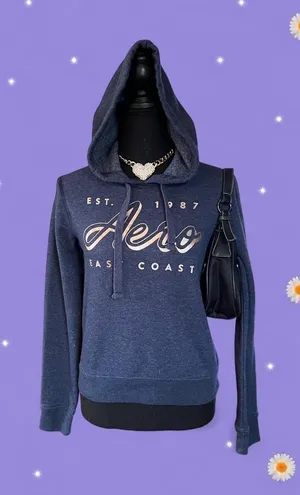 Aeropostale Vintage Y2K preppy East Coast 1987 hoodie size XS 💙 thumbnail 1