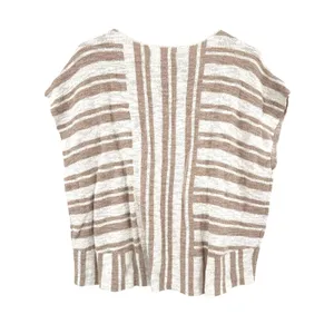 Lou & Grey for Loft Size Medium Short Sleeve Blouse Top Shirt Cotton Blend thumbnail 2