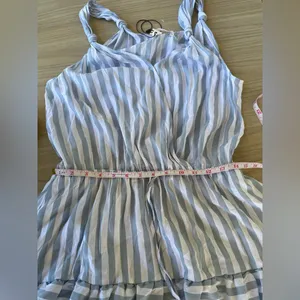 Mustard Seed Blue and White Striped Top thumbnail 7