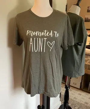 Bella Canvas Medium Promoted To Aunt Tee thumbnail 1